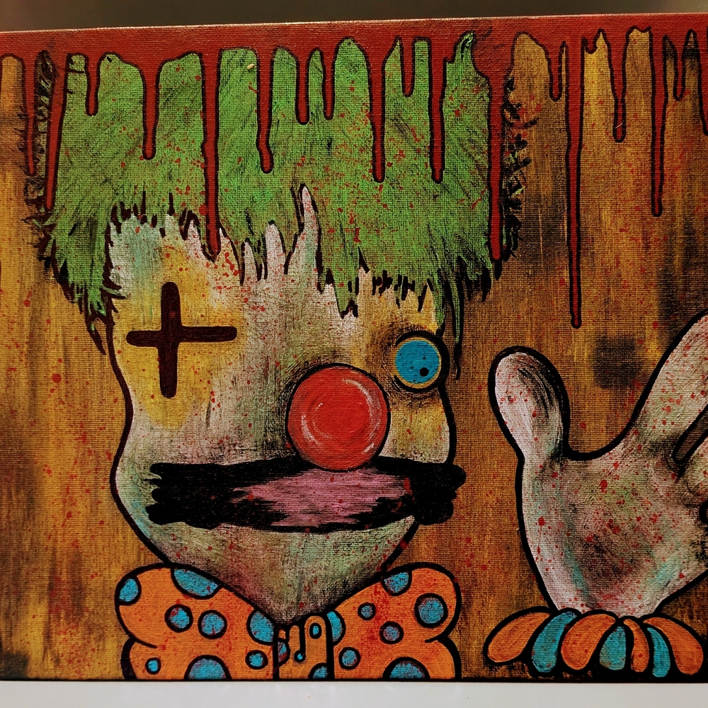 Colorful Abstract Clown Canvas Art